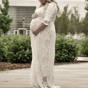 Pinkblush Lace Maternity Dress